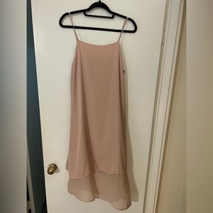 Avec Les Filles Rose Asymmetrical Slip Dress - Like New!